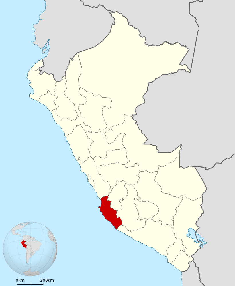 Peru   ica department  locator map .svg
